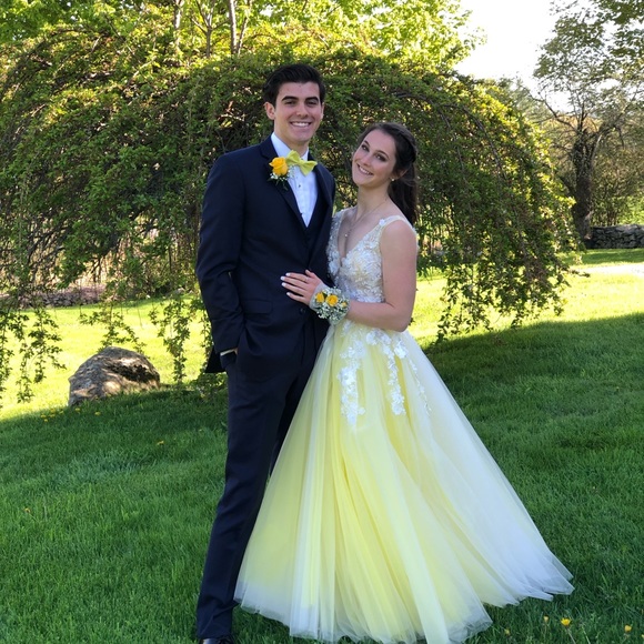 Jovani Floral Prom Dress - Picture 3 of 8